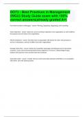 DO73 - Best Practices in Management &lpar;WGU&rpar; Study Guide exam with 100&percnt; correct answers