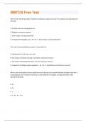 BMTCN |50 Test Questions With 100% Correct Answers|18 Pages