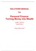 Solutions Manual For Personal Finance Turning Money Into Wealth 8th Edition By Arthur Keown (All Chapters, 100% Original Verified, A+ Grade) 