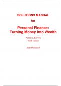 Solutions Manual For Personal Finance Turning Money Into Wealth 9th Edition By Arthur Keown (All Chapters, 100% Original Verified, A+ Grade) 