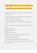 NSG 6660 Final Troy University Exam Questions and Answers 100% Pass