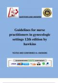 Guidelines for nurse practitioners in gynecologic settings 12th edition by hawkins