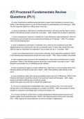 ATI Proctored Fundamentals Review Questions &lpar;Pt&period;1&rpar;