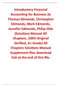 Solutions Manual With Test Bank For Introductory Financial Accounting for Business 2nd Edition By Thomas Edmonds, Christopher Edmonds, Mark Edmonds, Jennifer Edmonds, Philip Olds (All Chapters, 100% Original Verified, A+ Grade)