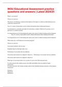 WGU Educational Assessment practice questions and answers &vert; Latest 2024&sol;25