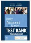 Test Bank - Health Assessment for Nursing Practice 7th Edition, (Giddens,2021) | All Chapters 1- 24 Complete Guide 2024 