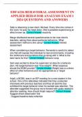 EDF 6226 BEHAVIORAL ASSESSMENT IN APPLIED BEHAVIOR ANALYSIS EXAM 1 2024 QUESTIONS AND ANSWERS