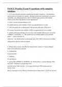 PANCE Practice Exam #1 questions with complete solutions