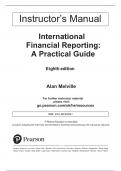 Instructor’s Solution Manual for International Financial Reporting, 8th edition By Alan Melville 2024 | All Chapters A+