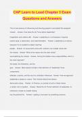 CAP Learn to Lead Chapter 3 Exam Questions and Answers