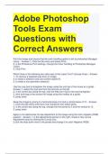 Adobe Photoshop  Tools Exam  Questions with  Correct Answers