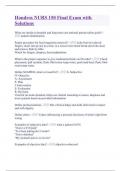 Hondros NURS 150 Final Exam with Solutions