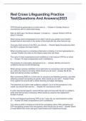 Red Cross Lifeguarding Practice Test&lpar;Questions And Answers&rpar;2023