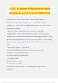 PLSC 14 Exam 3 Piazza Penn State Questions and Answers 100% Pass