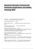 General Colorado Commercial Pesticide Application and Safety Training 2021 UPDATED!!!
