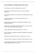 WITS PERSONAL TRAINER PRACTICE TEST 2