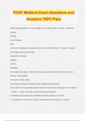 POAT Midterm Exam Questions and Answers 100% Pass