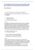 ATI PN Med Surg Final Proctored exam 2022 retake guide questions and Answers 