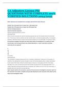 CA Adjusters License PSI QUESTIONS WITH COMPLETE 100&percnt; VERIFIED SOLUTIONS 2024&sol;2025