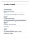 AWHONN Module 2 Questions and Answers 100&percnt; correct 2024