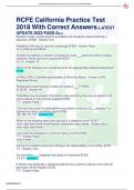 RCFE California Practice Test 2018 With Correct Answers&period; LATEST UPDATE 2023 PASS A&plus;&plus;