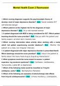 2024 Rasmussen Mental Health exam 2 questions and answers graded A&plus;&semi;&lpar;The best&rpar;