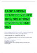 AANP AGPCNP  PRACTICE VRIFIED  100&percnt; SOLUTIONS  REVISED UPDATE  2023