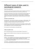 AL Sociology - Sociological research methods, approaches and theories Revision notes