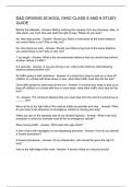 D&D DRIVING SCHOOL OHIO CLASS 5 AND 6 STUDY GUIDE