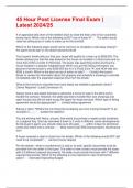 45 Hour Post License Final Exam &vert; Latest 2024&sol;25