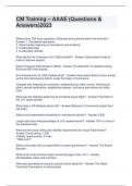 CM Training &ndash; AAAE &lpar;Questions & Answers&rpar;2023