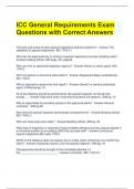 ICC General Requirements Exam Questions with Correct Answers 