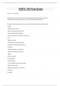 NDFS 100 Final Exam Questions and answers latest update 2024 