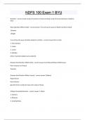 NDFS 100 Exam 1 BYU Questions and answers latest update 2024 