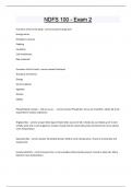 NDFS 100 - Exam 2 Questions and answers latest update 2024 