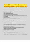 Florida 2-20 General Lines Insurance Exam Questions With 100&percnt; Correct Answers 2024