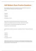 HAP Midterm 226 Exam Practice Questions With 100% Correct Answers|226 Pages2