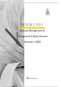MNB1501 Assignments 1 & 2 Answers Semester 1 2024