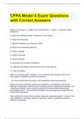 CPPA Model 4 Exam Questions with Correct Answers