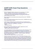 ACRP CCRC Exam Prep Questions 2023//202