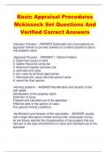 Basic Appraisal Procedures  Mckissock Set Questions And  Verified Correct Answers