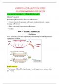 CARDIOVASCULAR SYSTEM NOTES ANATOMY & PHYSIOLOGY NOTES