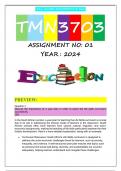 TMN3703 S1 ASSIGNMENT 1  2024 (FULL ANSWERS)