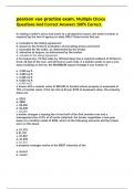 pearson vue practice exam&comma; Multiple Choice Questions And Correct Answers 100&percnt; Correct&period;