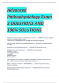 Advanced  Pathophysiology Exam  3 QUESTIONS AND  100% SOLUTIONS