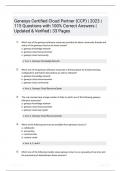 Genesys Certified Cloud Partner CCP  2023  115 Questions with 100 Correct Answers  Updated  Verified  33 Pages
