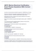 ABYC Marine Electrical Certification Exam Review Questions With Correct Answers!!