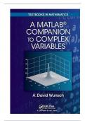 Solution Manual For A MatLab® Companion to Complex Variables 1st Edition By A David Wunsch