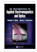 Solution Manual For An Introduction to Applied Electromagnetics and Optics, 1st Edition By Vladimir Mitin
