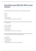 Zuku Navle exam 2024 with 100&percnt; correct answers